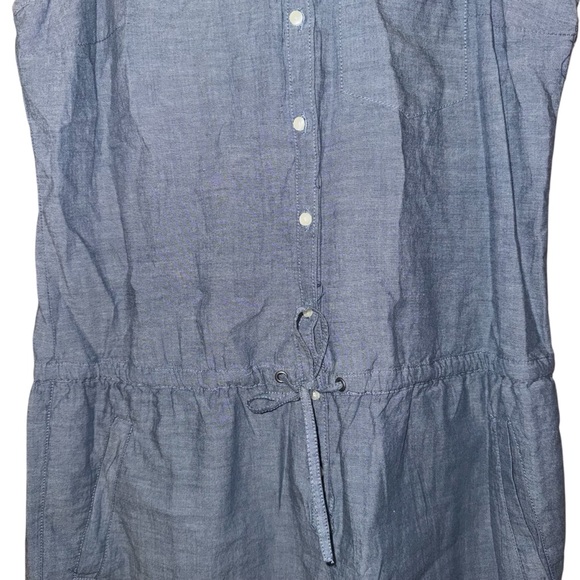 Abercrombie & Fitch Chambray Denim Cotton One Piece Romper Sz Small new nwt - Picture 3 of 13